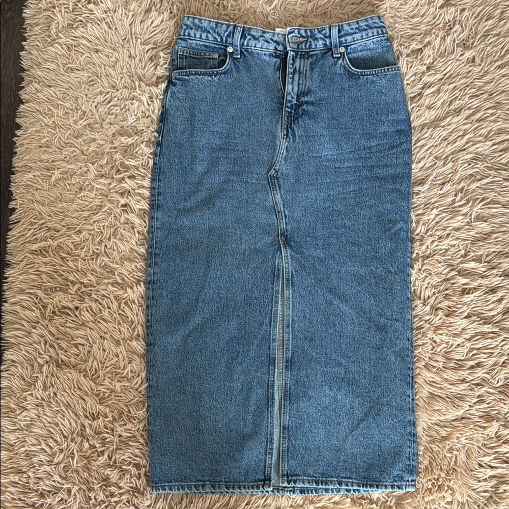 Classic Blue Denim Skirt